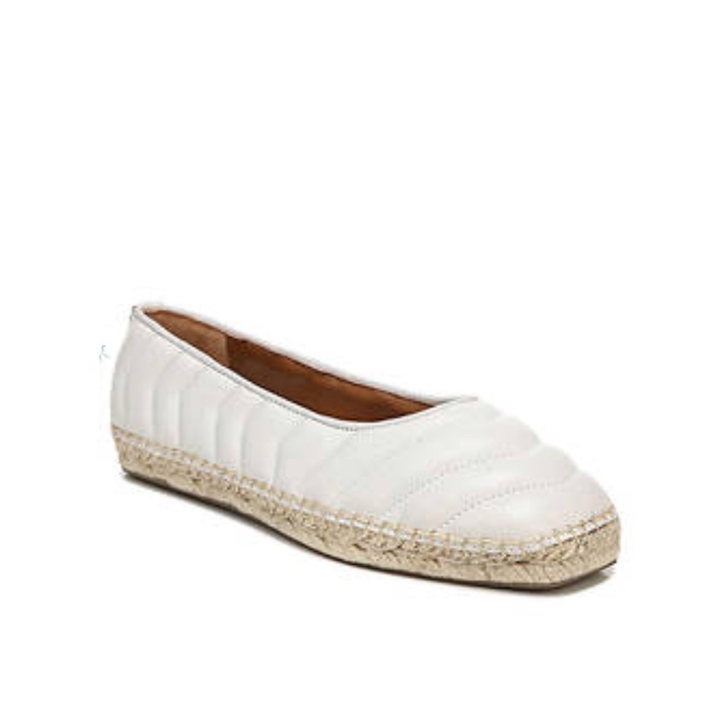 Franco Sarto Quilted Cream Espadrille Flats New Size 8.5 - Picture 2 of 10